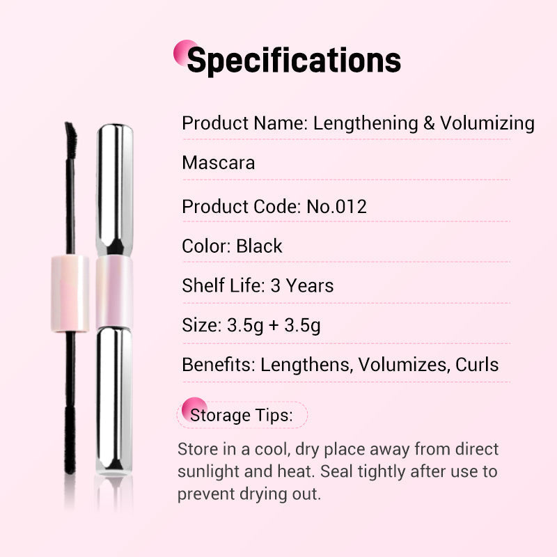 💕50% OFF 💕OFFDouble-Ended Waterproof Lengthening & Curling Mascara