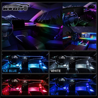 🎁50% OFF NOW!🚗Car Interior LED Atmosphere Strip💡Multi Color Options🔌USB Powered✨Easy Install Dashboard & Door Ambient Light