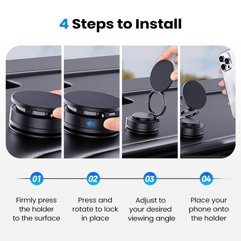 🔥LAST DAY - BUY 2 GET 1 FREE🔥🔄360° Adjustable Vacuum Magnetic Phone Holder