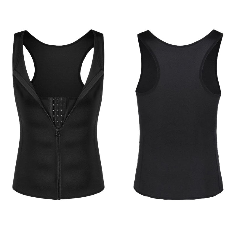 Men's Zipper Waist Trainer Trimmer Vest