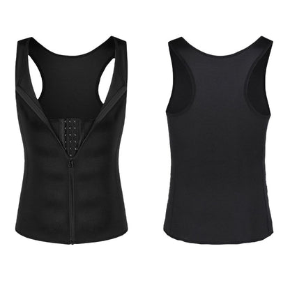 Men's Zipper Waist Trainer Trimmer Vest