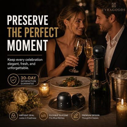 🎄 Silicone seal for wine/champagne bottles – The perfect Christmas accessory 🥂
