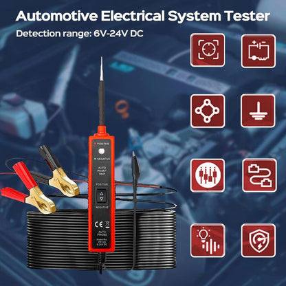 🚗6-24V DC Automotive Electrical System Circuit Tester