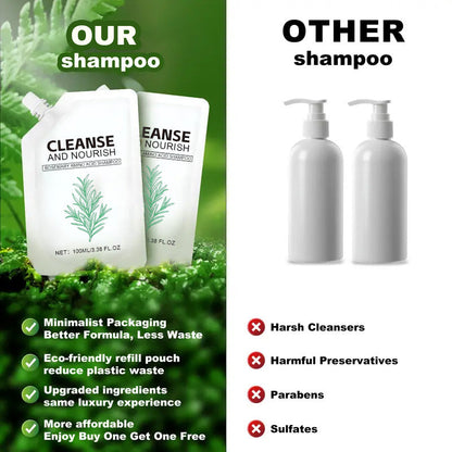🧴 BUY 2 GET 1 FREE! ✨ Smooth & Glossy Hair Shampoo - Natural growth, deep follicle repair, Sulfate-Free Formula for All Hair Types 🌟📦