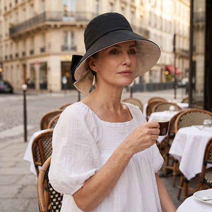 👒Summer Hot Sale☀️Women's Bowknot Wide Brim Sun Protective Hat