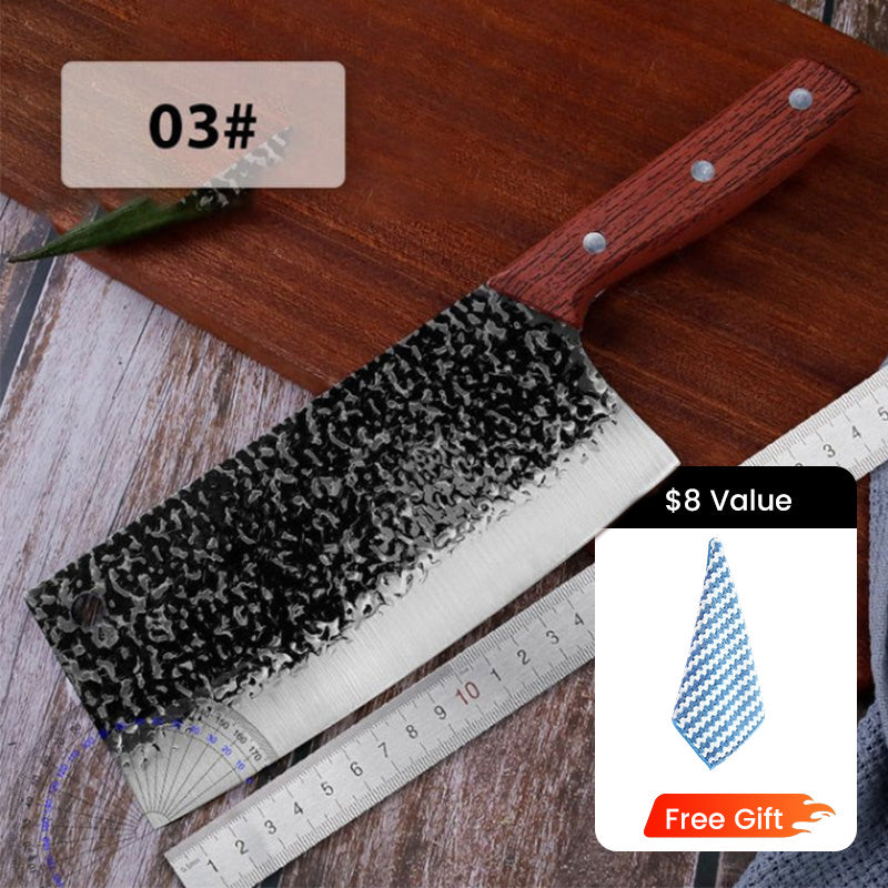 ✨ Forged High-Carbon Steel Chef's Knife — Sharp, Durable, Rust-Resistant, and Versatile for Every Kitchen! ✨