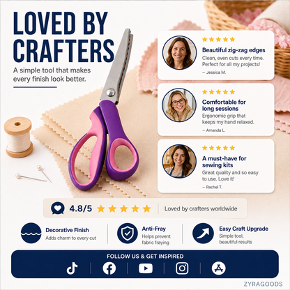 Multipurpose Pinking Shears Serrated Scissors