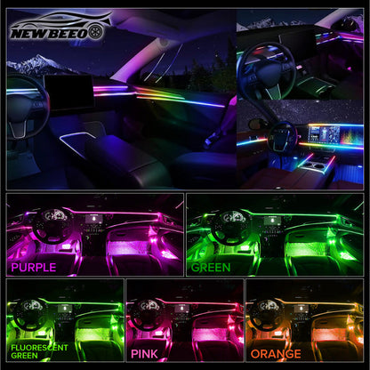🎁50% OFF NOW!🚗Car Interior LED Atmosphere Strip💡Multi Color Options🔌USB Powered✨Easy Install Dashboard & Door Ambient Light