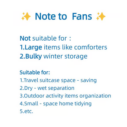 🧳 50% OFF HOT DEAL ! ⚡ Pack of 6 Compression Bags for USB Electric Vacuum Cleaner – Space-Saving Storage, Airtight Seal, Reusable & Durable 🌀