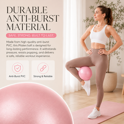 💜9-inch Anti-Burst Pilates Ball with Pump