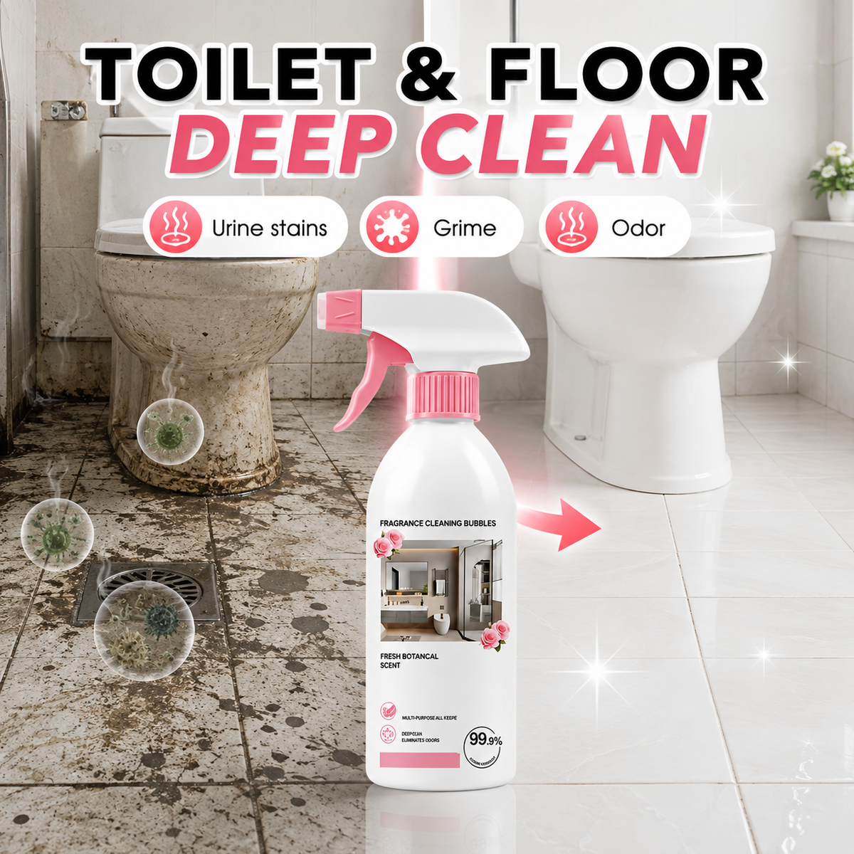 ✨Multi-Purpose Bathroom Cleaner Spray