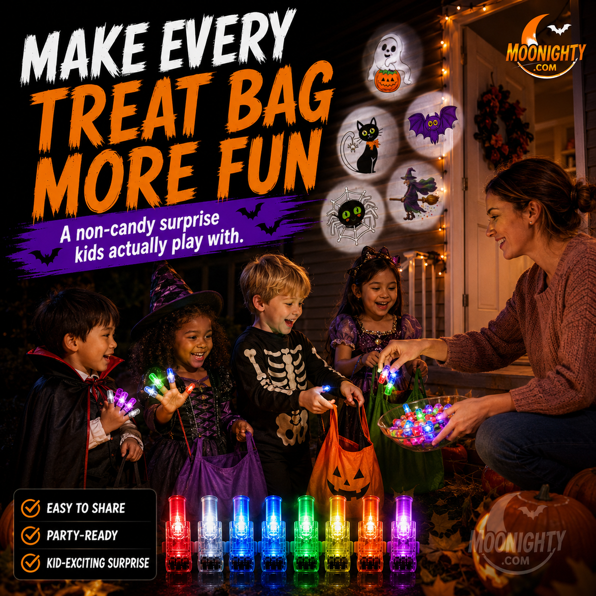 🥳2026 HOT SALE🥳💞50K+ SOLD! 🎉💡 50% OFF! Mini Colorful LED Finger Lights – Bright multi‑color glow, one‑touch on/off. Soft elastic band fits comfortably – perfect for parties, concerts & kids’ play! 🎶✨
