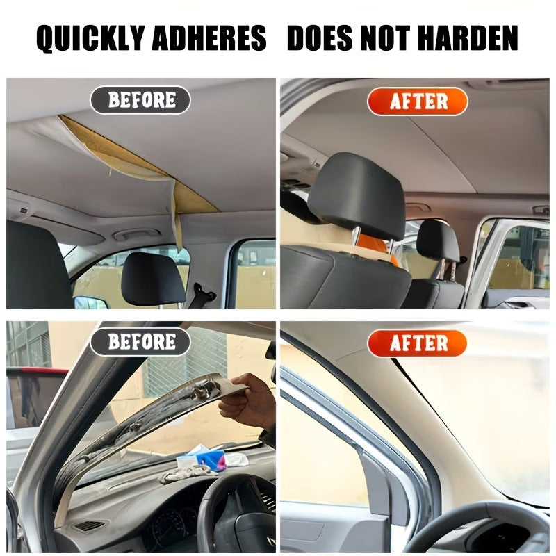 🎉40K+ Sold 🚗 Waterproof Car Headliner Repair Glue, High Strength Adhesive for Sagging Car Ceiling & Interior