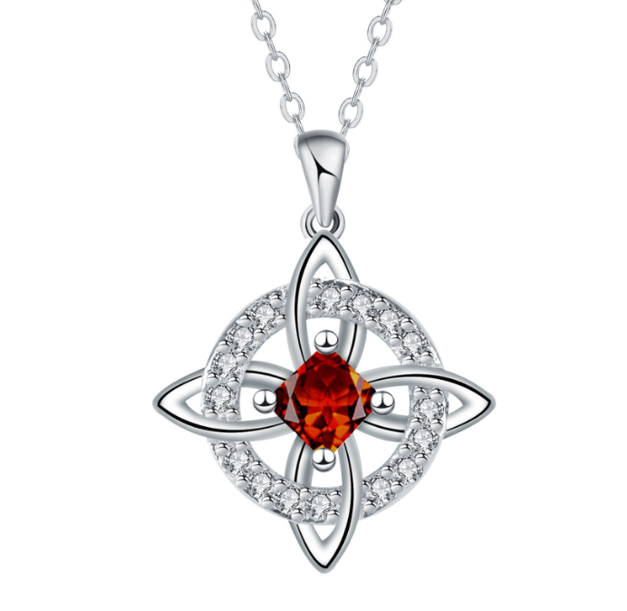 ⏳🔥LIMITED-TIME 50% OFF! ⏰Mystical Birthstone Witches Knot Necklace – Natural Crystal💞Protect Your Loved Ones🔮