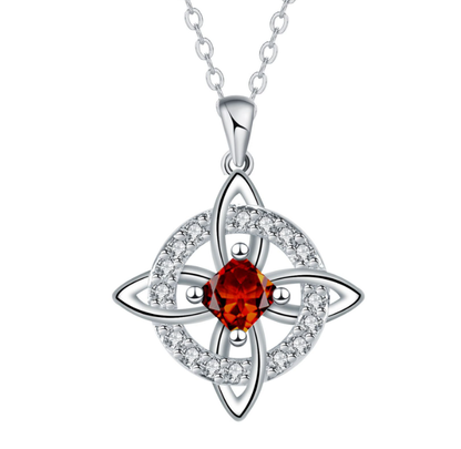 ⏳🔥LIMITED-TIME 50% OFF! ⏰Mystical Birthstone Witches Knot Necklace – Natural Crystal💞Protect Your Loved Ones🔮