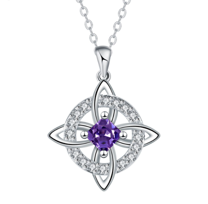 ⏳🔥LIMITED-TIME 50% OFF! ⏰Mystical Birthstone Witches Knot Necklace – Natural Crystal💞Protect Your Loved Ones🔮