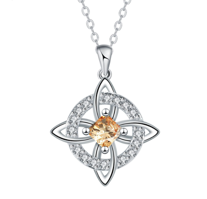 ⏳🔥LIMITED-TIME 50% OFF! ⏰Mystical Birthstone Witches Knot Necklace – Natural Crystal💞Protect Your Loved Ones🔮