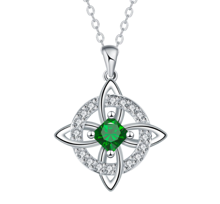 ⏳🔥LIMITED-TIME 50% OFF! ⏰Mystical Birthstone Witches Knot Necklace – Natural Crystal💞Protect Your Loved Ones🔮