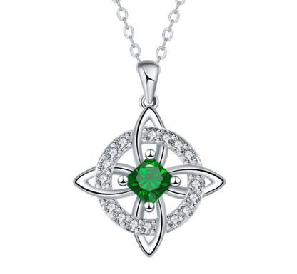 ⏳🔥LIMITED-TIME 50% OFF! ⏰Mystical Birthstone Witches Knot Necklace – Natural Crystal💞Protect Your Loved Ones🔮