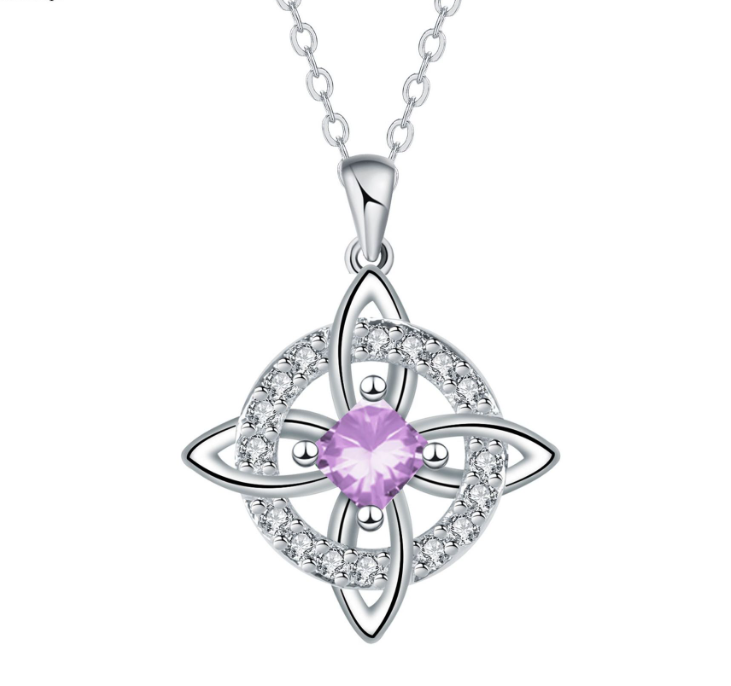 ⏳🔥LIMITED-TIME 50% OFF! ⏰Mystical Birthstone Witches Knot Necklace – Natural Crystal💞Protect Your Loved Ones🔮