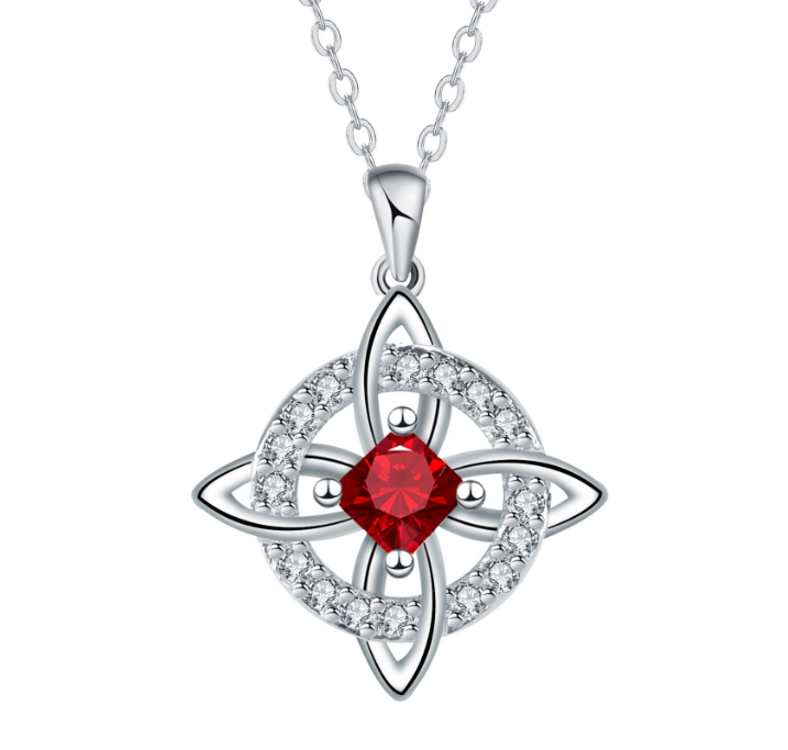 ⏳🔥LIMITED-TIME 50% OFF! ⏰Mystical Birthstone Witches Knot Necklace – Natural Crystal💞Protect Your Loved Ones🔮
