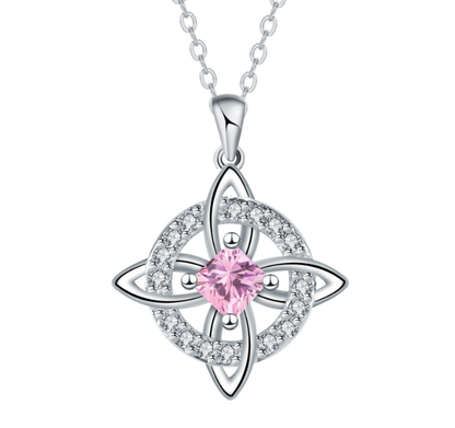 ⏳🔥LIMITED-TIME 50% OFF! ⏰Mystical Birthstone Witches Knot Necklace – Natural Crystal💞Protect Your Loved Ones🔮