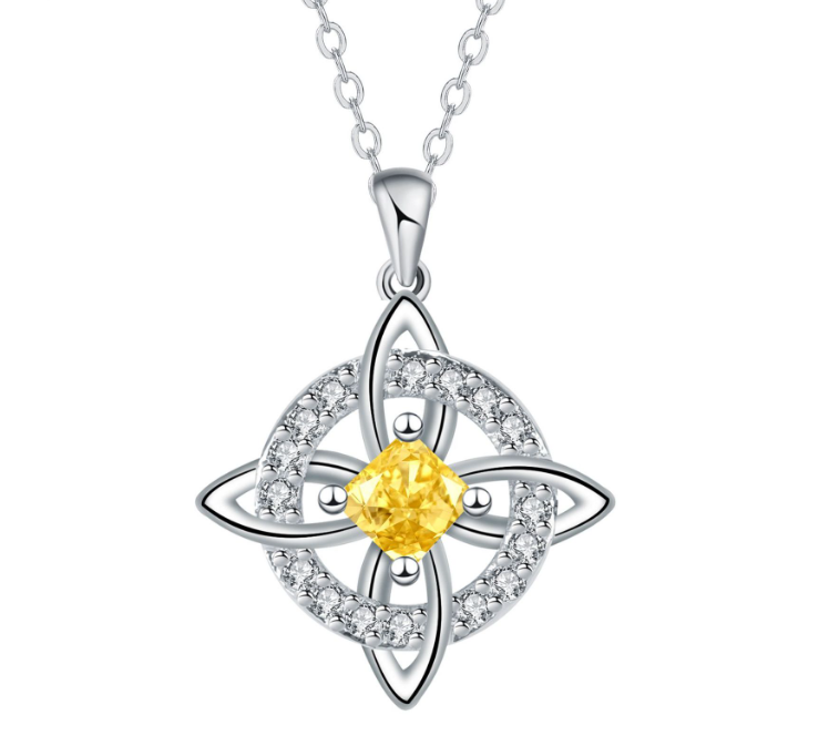 ⏳🔥LIMITED-TIME 50% OFF! ⏰Mystical Birthstone Witches Knot Necklace – Natural Crystal💞Protect Your Loved Ones🔮