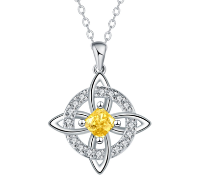 ⏳🔥LIMITED-TIME 50% OFF! ⏰Mystical Birthstone Witches Knot Necklace – Natural Crystal💞Protect Your Loved Ones🔮