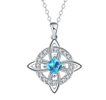 ⏳🔥LIMITED-TIME 50% OFF! ⏰Mystical Birthstone Witches Knot Necklace – Natural Crystal💞Protect Your Loved Ones🔮