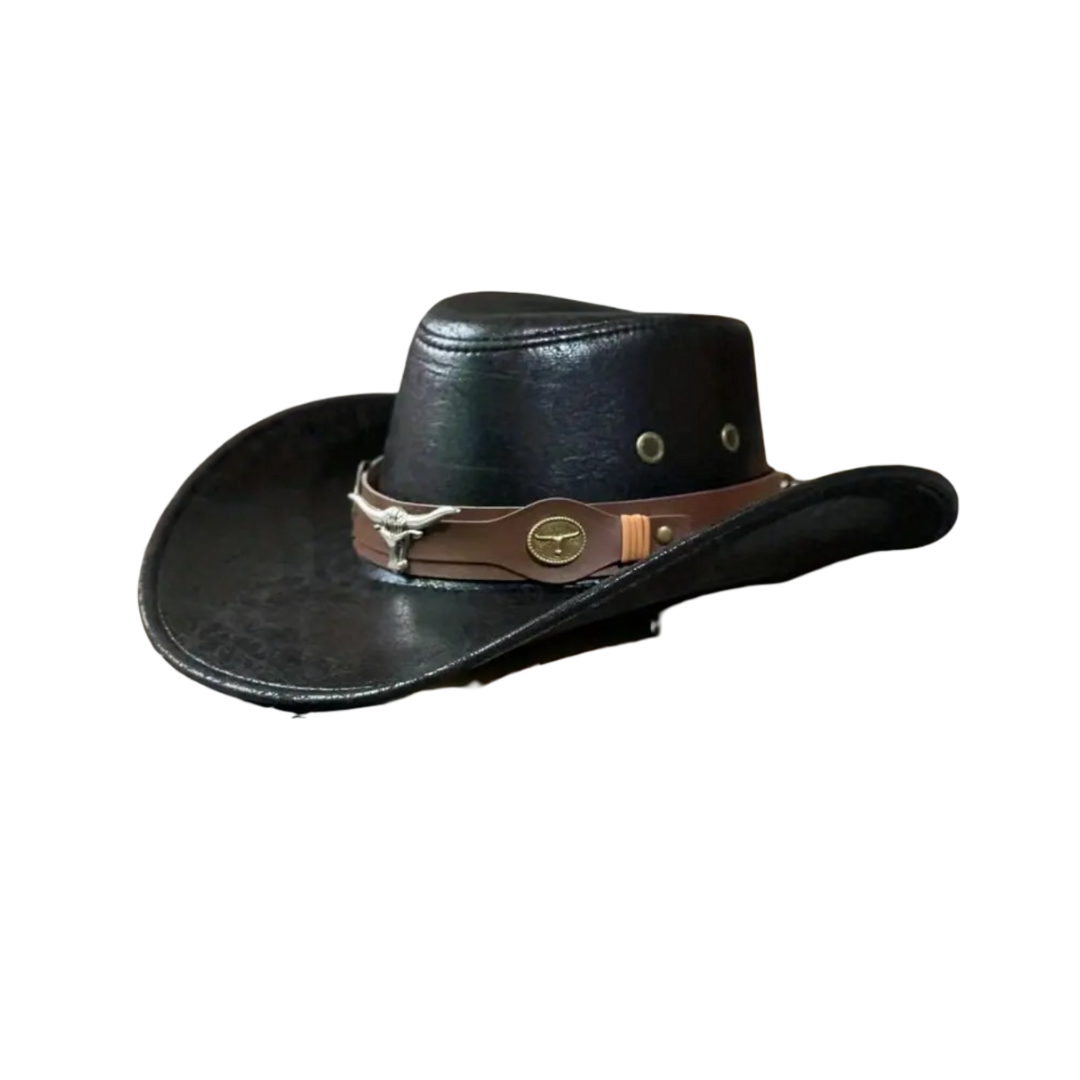 💐50% OFF ! Stylish Western Hat – Trendy Rivet Details & Wide Brim 🤠✨【Limited Offer】