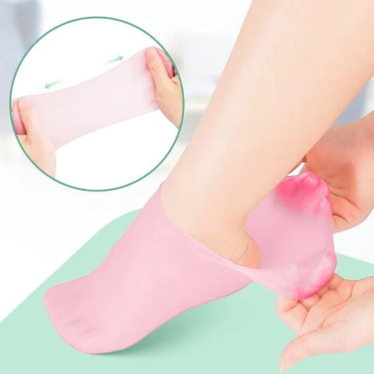 🔥Hot Sale 50% OFF🔥 Women's Silicone Foot Socks – Moisturizing Gel, Cracked Heel Repair, Reusable 🦶