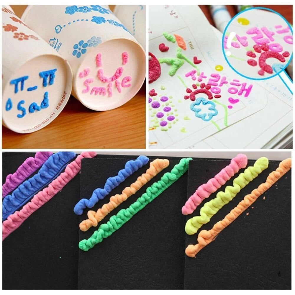 ⏳Time-Limited Special⏰Magic Pen – Draw 3D with one stroke!🎄 DIY Bubble Popcorn Drawing Pens