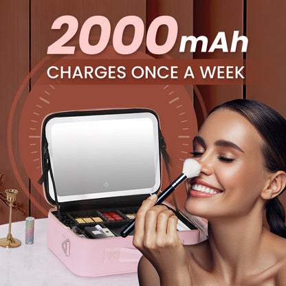 ✨ Flawless Makeup Anywhere – Portable LED Mirror Makeup Bag! ✨