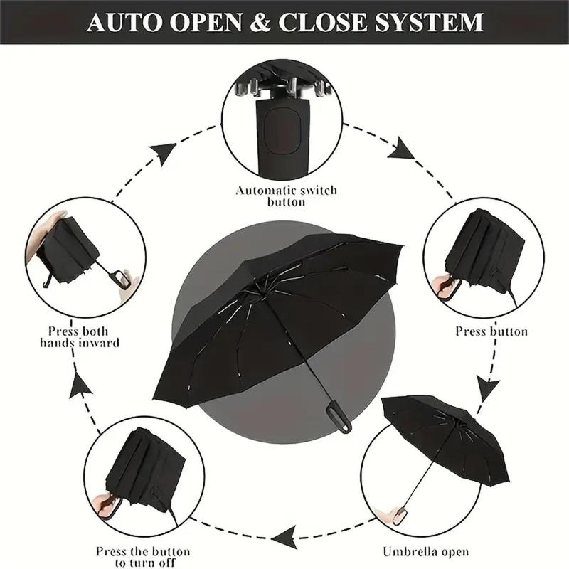 ⏳🔥LIMITED-TIME 50% OFF! ⏰☔Automatic Folding Umbrella – Windproof, Waterproof & Compact