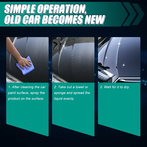 🚗✨ 3-in-1 Quick Car Ceramic Coating Spray – Waterless Clean, High-Gloss Polish & Hydrophobic Protection