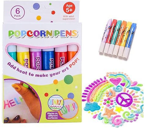 ⏳Time-Limited Special⏰Magic Pen – Draw 3D with one stroke!🎄 DIY Bubble Popcorn Drawing Pens