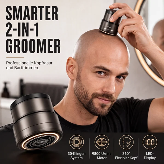 ⏳Time-Limited Special⏰2-in-1 Bald Head Shaver & Beard Trimmer – 30-Blade Precision, 360° Floating Head & Digital Display ✨