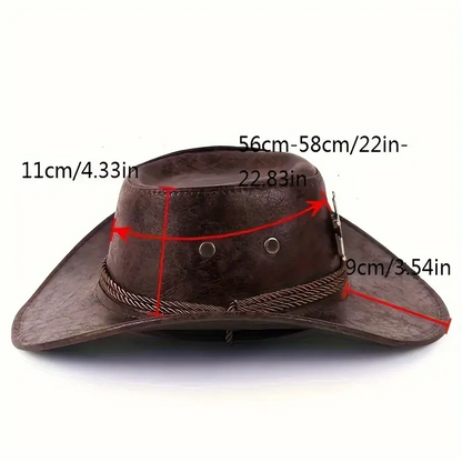 💐50% OFF ! Stylish Western Hat – Trendy Rivet Details & Wide Brim 🤠✨【Limited Offer】
