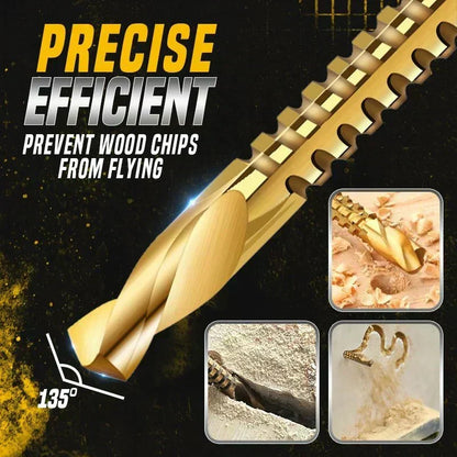 ⚡HOT SALE 50% OFF! 🧰⚙️ One bit, two jobs — drills & saws without switching tools. Titanium-coated, high-speed steel, cuts through wood, steel, aluminum, and plastic like butter. Over 18,000 DIYers upgraded! 🛠️