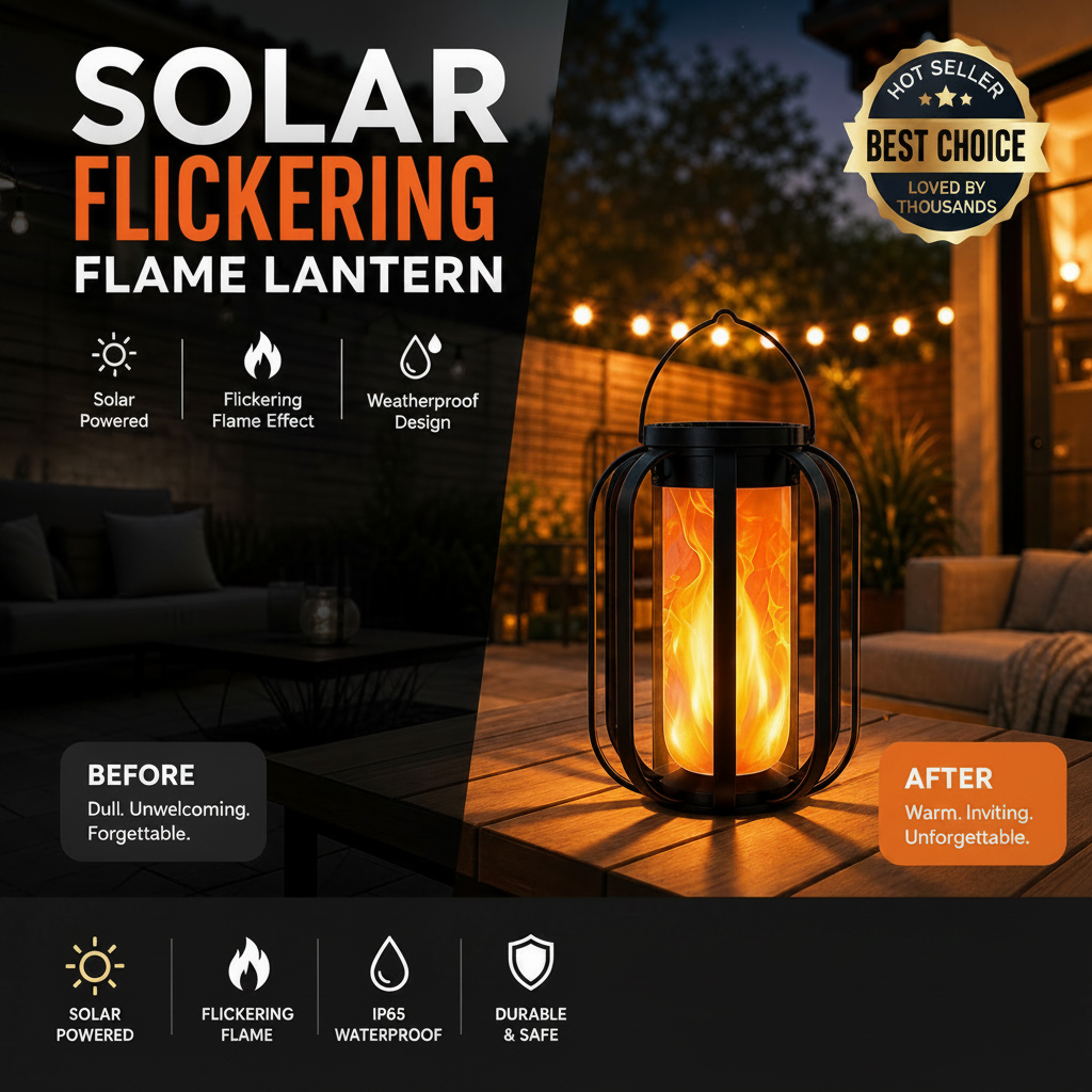 🔥🏮 Must-Have! 50% OFF ⏰ ✨ Solar Flame Lantern – Realistic Flicker, Zero Fire Risk ✨