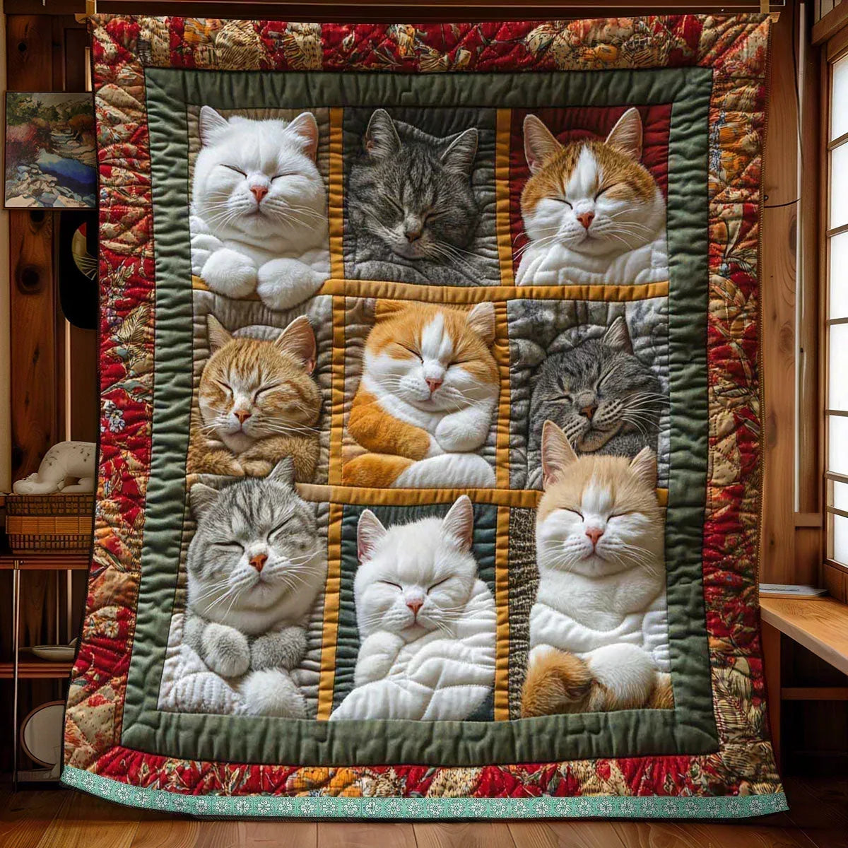 ⏳🔥LIMITED-TIME 50% OFF! ⏰🐱🎄 Vintage Cat Pattern Flannel Blanket – Cozy & Comfortable ✨
