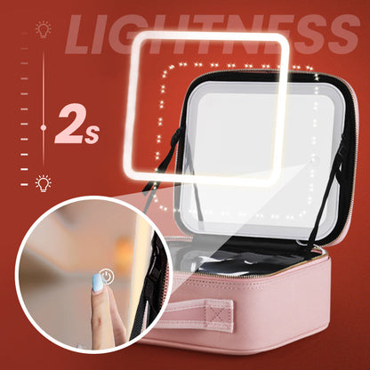 ✨ Flawless Makeup Anywhere – Portable LED Mirror Makeup Bag! ✨