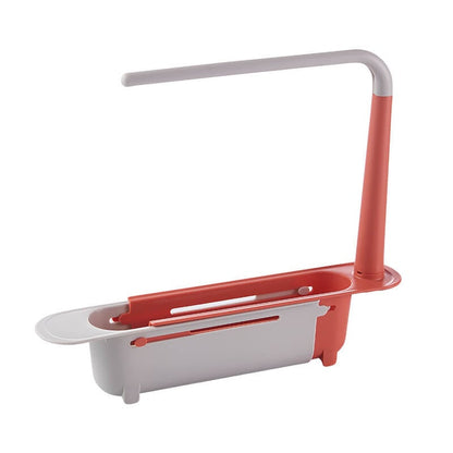 📢📢50% OFF & In Stock⏰ Updated Telescopic Sink Storage Rack – Adjustable Fit, Ventilated Drain & Towel Bar – Keep Your Sink Clean & Tidy ✨