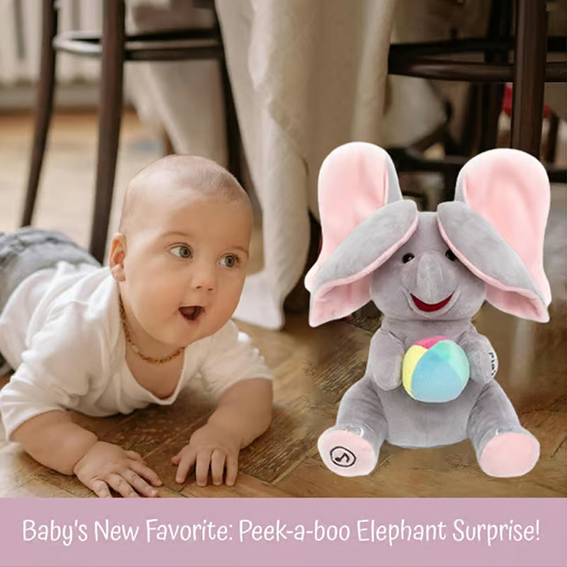 ✨ Cute Hide-and-Seek Elephant Plush Doll – Adorable, Soft & Perfect for Snuggles 🐘💖
