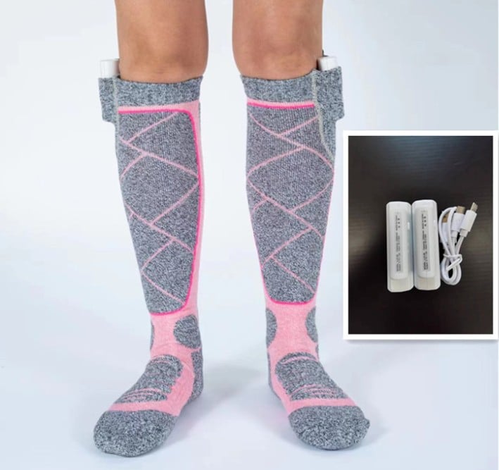 🥳2026 HOT SALE🥳💞50K+ SOLD! 🔥🧦 50% OFF! Rechargeable Heated Socks – carbon fiber fast heating, 6000mAh battery up to 9 hours. Perfect for skiing, hiking & winter warmth! 🛡️✅