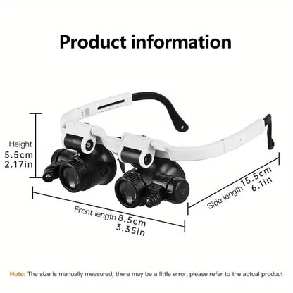 🔍 LIMITED-TIME 50% OFF! 💥 Adjustable Head Magnifier with Light – 8x-23x Zoom, Hands-Free, LED Illumination ✨