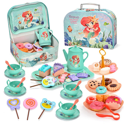🔥HOT SALE 50% OFF! 🦄☕️ Tea parties are serious business — 17 desserts, 4 cups, a teapot, and a rainbow castle. Safe, non-toxic, and portable. Let the imagination pour. ✨