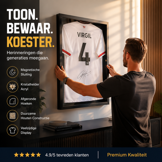 🎉New Year's Gift 50% OFF!🧥Wooden Memorial Jersey Display Frame (Magnetic Door) – Keep Your Sweat & Love In Perfect Condition!