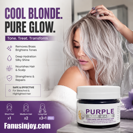 🏆Last Day: 50% Off for a Limited Time!✨Moisturizing Purple Hair Mask with Long-Lasting Scent, Anti-Brass Deep Conditioning Mask for Blonde Bleached Hair