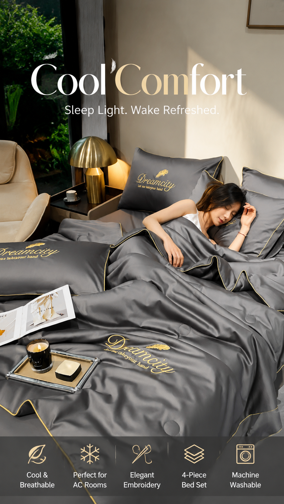🔥 Summer Simple Ice Silk Quilt🎁Suitable for spring, summer and autumn